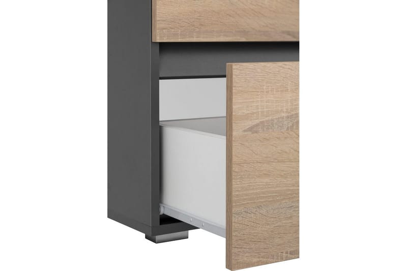 Högskåp till badrum Loft24 Tvättställsskåp Wisla Graphite Grey, Dark Colored Wood - Hus & renovering - Køkken & bad - Badeværelse - Badeværelsesmøbler - Badeværelsesskab