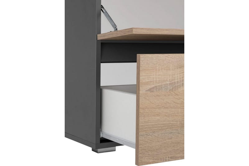 Högskåp till badrum Loft24 Tvättställsskåp Wisla Graphite Grey, Dark Colored Wood - Hus & renovering - Køkken & bad - Badeværelse - Badeværelsesmøbler - Badeværelsesskab