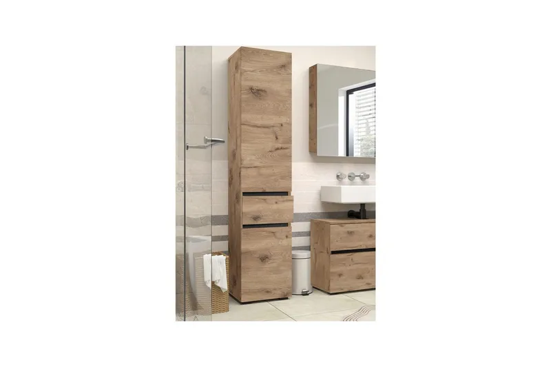 Højskab til badeværelse Loft24 Badeværelsesskab Loft24 Wisla 180x35x38 cm Natur - Hus & renovering - Køkken & bad - Badeværelse - Badeværelsesmøbler - Badeværelsesskab