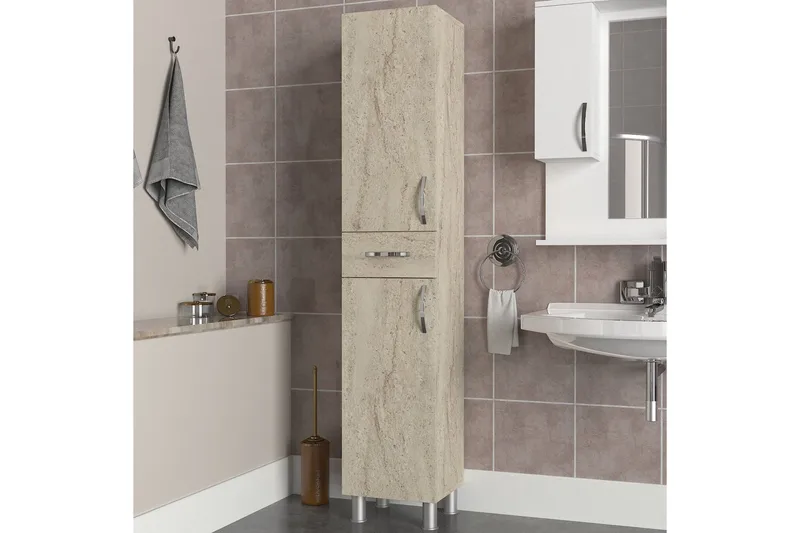 Højskab til badeværelse Namo Højskab Badeværelse Beige - Hus & renovering - Køkken & bad - Badeværelse - Badeværelsesmøbler - Badeværelsesskab