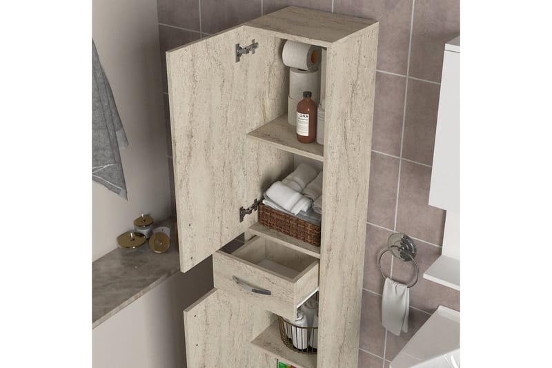 Højskab til badeværelse NO_BRAND Namo Højskab Badeværelse Beige - Hus & renovering - Køkken & bad - Badeværelse - Badeværelsesmøbler - Badeværelsesskab