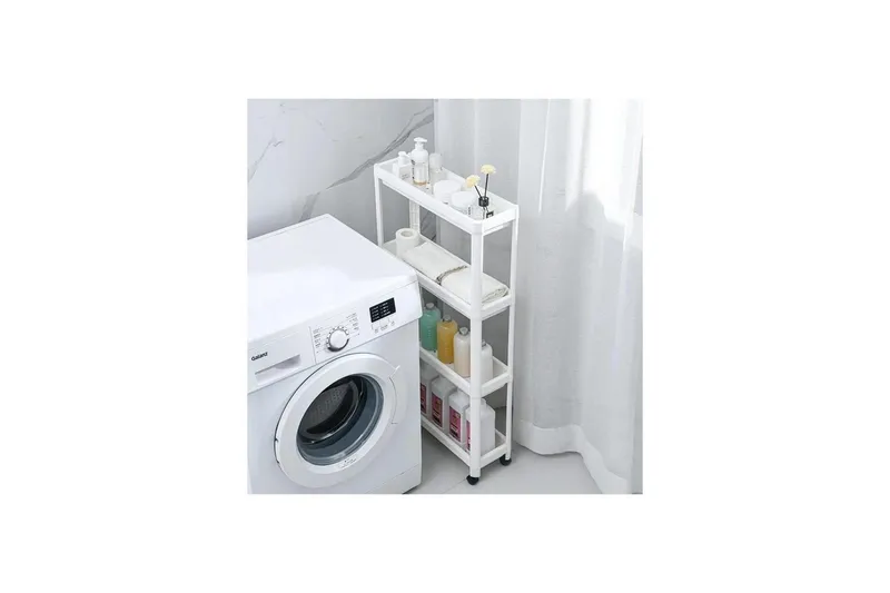 Hylder Plast multifunktionsreol Ratmo Ornel Hvid Hvid - Hus & renovering - Køkken & bad - Badeværelse - Badeværelsesmøbler - Rullevogn badeværelse