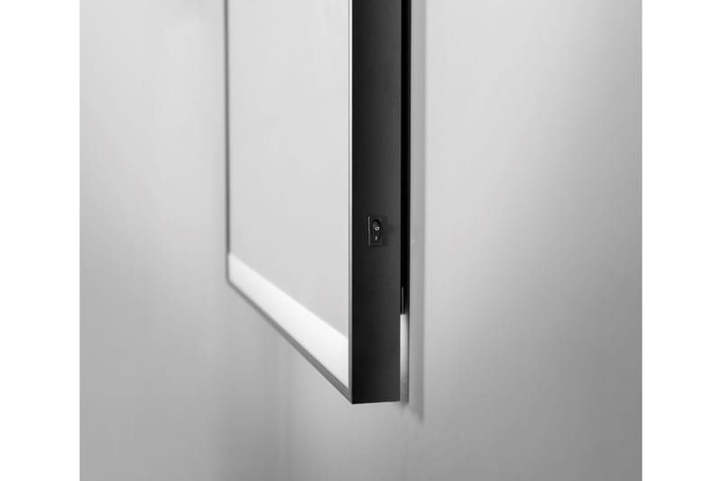 Knutby Badeværelsesspejl 60 cm LED-belysning - Sort - Hus & renovering - Køkken & bad - Badeværelse - Badeværelsesmøbler - Badeværelsesspejl