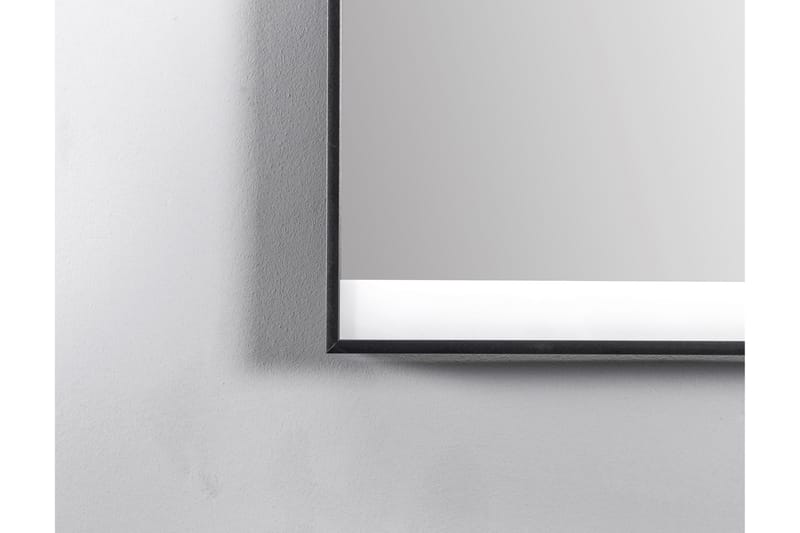 Knutby Badeværelsesspejl 60 cm LED-belysning - Sort - Hus & renovering - Køkken & bad - Badeværelse - Badeværelsesmøbler - Badeværelsesspejl