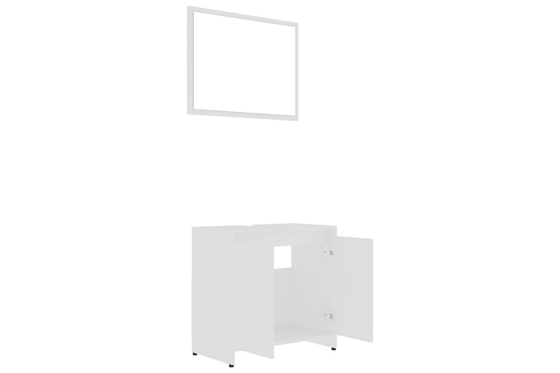 badeværelsesmøbelsæt 3 dele spånplade hvid - Hvid - Komplette møbelpakker