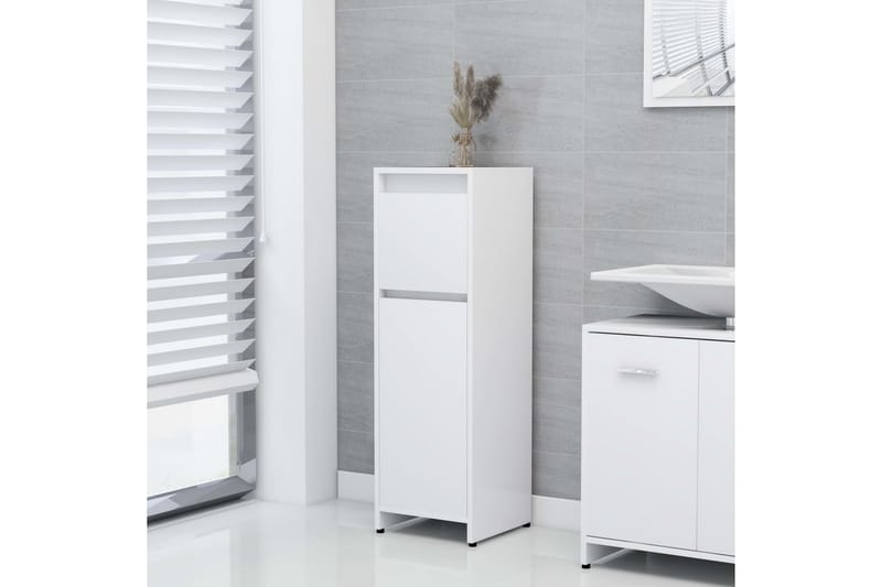 badeværelsesmøbelsæt 4 dele spånplade hvid - Hvid - Hus & renovering - Køkken & bad - Badeværelse - Badeværelsesmøbler - Komplette møbelpakker