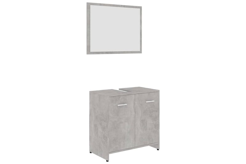 badeværelsesmøbelsæt spånplade betongrå - Grå - Komplette møbelpakker