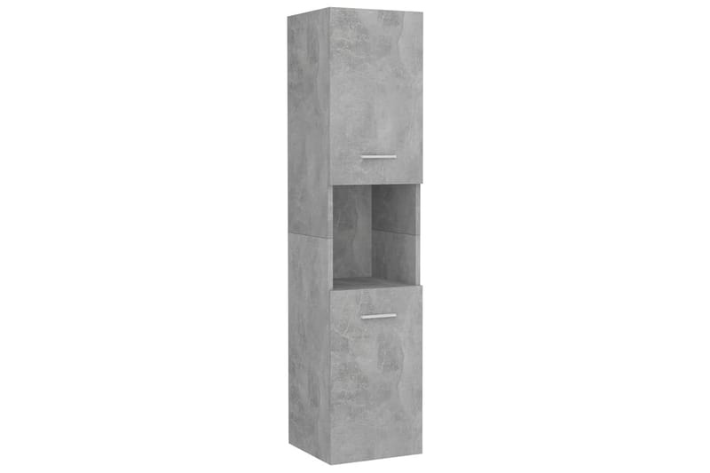 badeværelsesmøbelsæt spånplade betongrå - Komplette møbelpakker