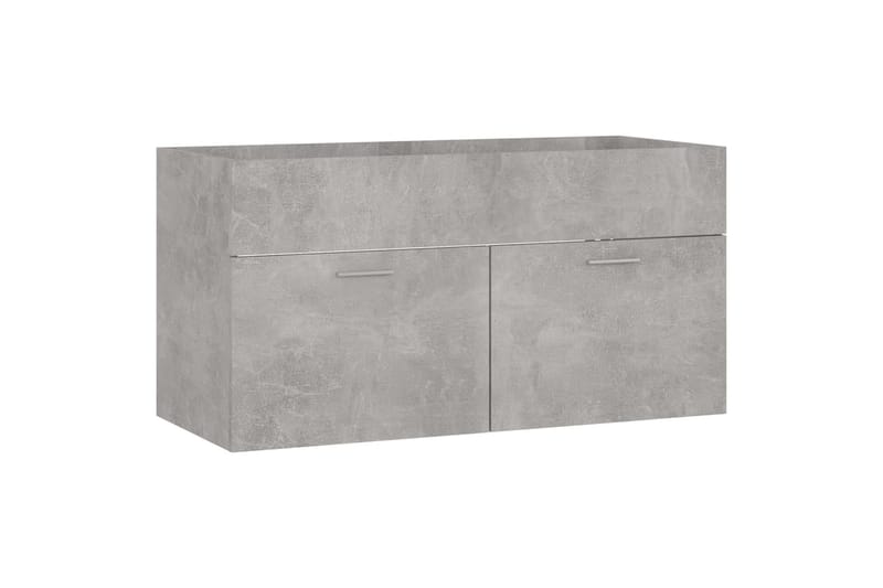 badeværelsesmøbelsæt spånplade betongrå - Komplette møbelpakker