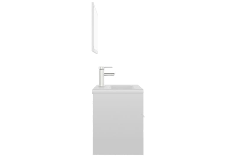 badeværelsesmøbelsæt spånplade hvid højglans - Hvid - Komplette møbelpakker