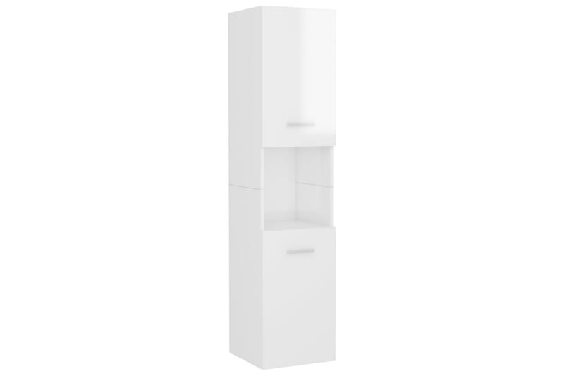 badeværelsesmøbelsæt spånplade hvid højglans - Komplette møbelpakker