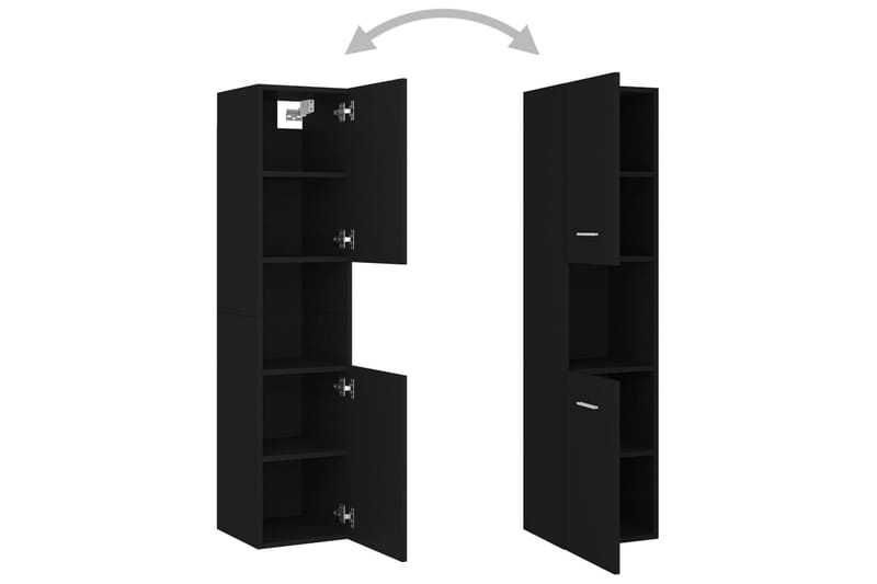badeværelsesmøbelsæt spånplade sort - Hus & renovering - Køkken & bad - Badeværelse - Badeværelsesmøbler - Komplette møbelpakker