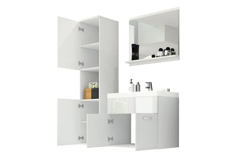 Badeværelsesmøbler Delorimier 35 cm - Hvid - Hus & renovering - Køkken & bad - Badeværelse - Badeværelsesmøbler - Komplette møbelpakker