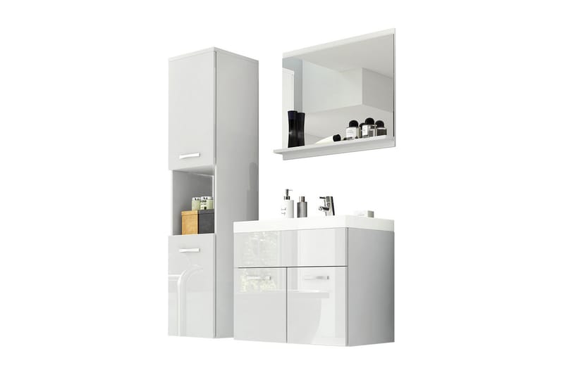 Badeværelsesmøbler Delorimier 35 cm - Hvid - Hus & renovering - Køkken & bad - Badeværelse - Badeværelsesmøbler - Komplette møbelpakker