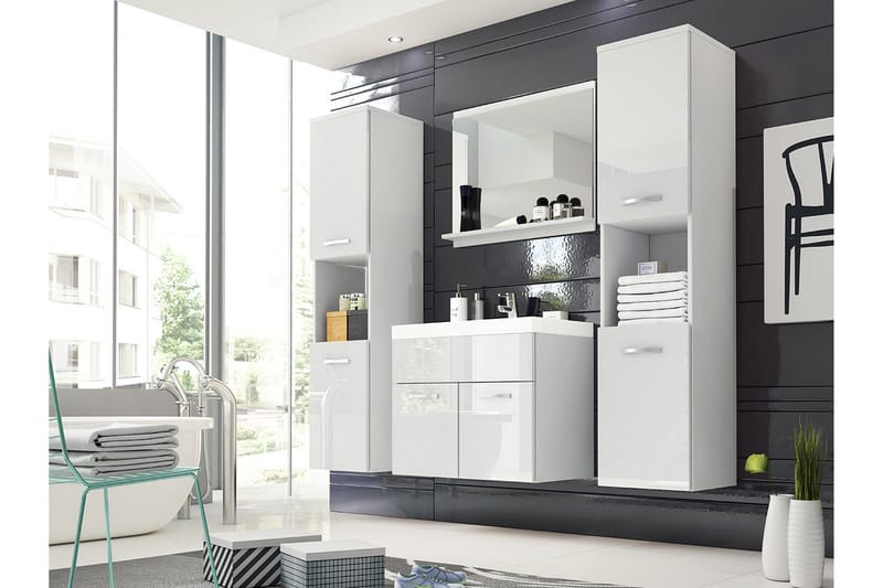 Badeværelsesmøbler Delorimier XL 35 cm - Hvid - Hus & renovering - Køkken & bad - Badeværelse - Badeværelsesmøbler - Komplette møbelpakker