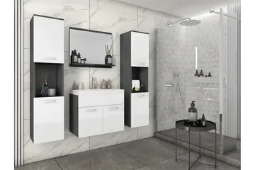 Badeværelsesmøbler - Hvid|Sort - Hus & renovering - Køkken & bad - Badeværelse - Badeværelsesmøbler - Komplette møbelpakker