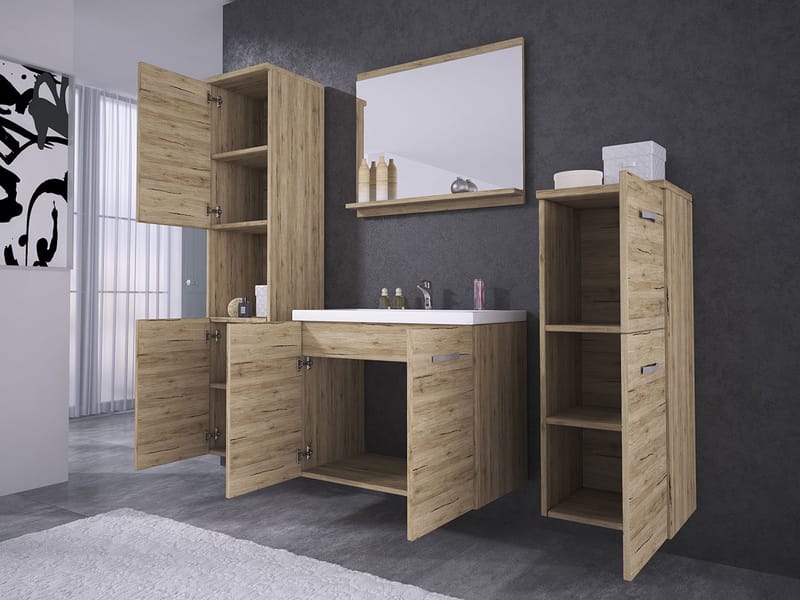 badeværelsessæt Badeværelsessæt med håndvask MALO Armatur version 2 Medfølger ikke - Hus & renovering - Køkken & bad - Badeværelse - Badeværelsesmøbler - Komplette møbelpakker