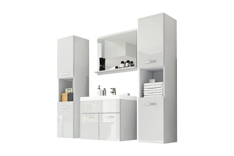Badeværelsessæt Delorimier XL - Hvid - Hus & renovering - Køkken & bad - Badeværelse - Badeværelsesmøbler - Komplette møbelpakker