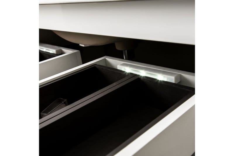 Bathlife Eufori 800 mm Badeværelsesskab med Vask+Spejl - Hvid - Komplette møbelpakker