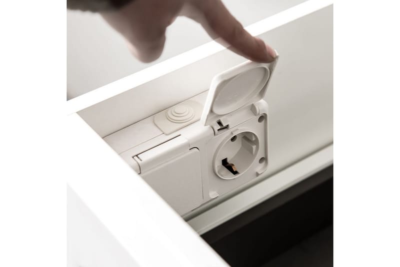 Bathlife Eufori 800 mm Badeværelsesskab med Vask+Spejl - Hvid - Komplette møbelpakker