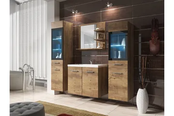 Galbally Badrumsmöbelset Brown - Hus & renovering - Køkken & bad - Badeværelse - Badeværelsesmøbler - Komplette møbelpakker