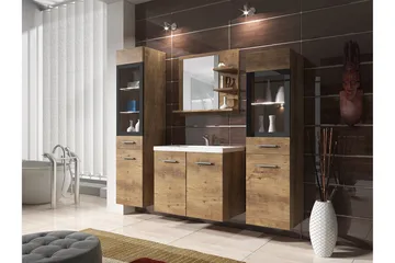 Galbally Badrumsmöbelset Brown - Hus & renovering - Køkken & bad - Badeværelse - Badeværelsesmøbler - Komplette møbelpakker
