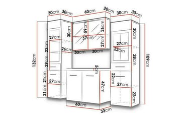 Galbally Badrumsmöbelset Brown - Hus & renovering - Køkken & bad - Badeværelse - Badeværelsesmøbler - Komplette møbelpakker
