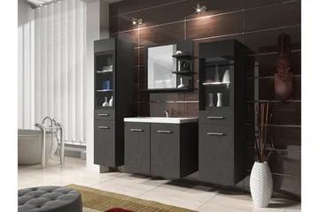 Galbally Badrumsmöbelset Grey - Hus & renovering - Køkken & bad - Badeværelse - Badeværelsesmøbler - Komplette møbelpakker