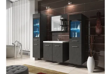 Galbally Badrumsmöbelset Grey - Hus & renovering - Køkken & bad - Badeværelse - Badeværelsesmøbler - Komplette møbelpakker