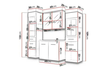 Galbally Badrumsmöbelset White - Hus & renovering - Køkken & bad - Badeværelse - Badeværelsesmøbler - Komplette møbelpakker