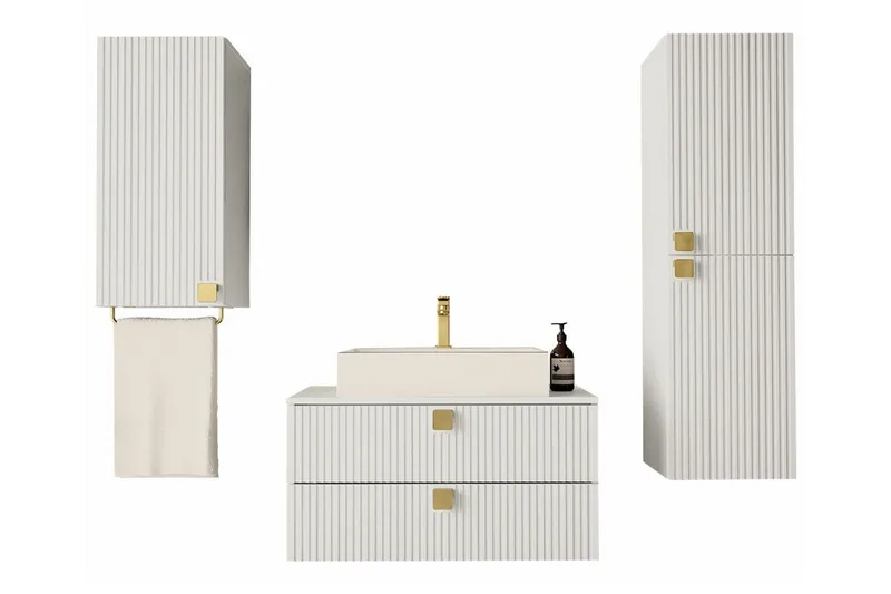 Glenndale BadeværelsesMøbelsæt, Hvid