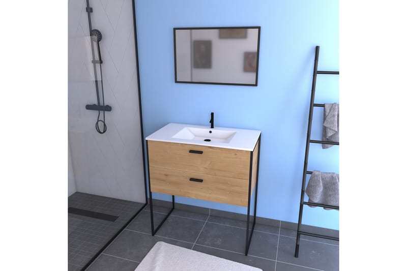 Gullebo Badeværelsessæt - Træ/natur - Hus & renovering - Køkken & bad - Badeværelse - Badeværelsesmøbler - Komplette møbelpakker
