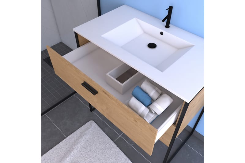 Gullebo Badeværelsessæt - Træ/natur - Hus & renovering - Køkken & bad - Badeværelse - Badeværelsesmøbler - Komplette møbelpakker