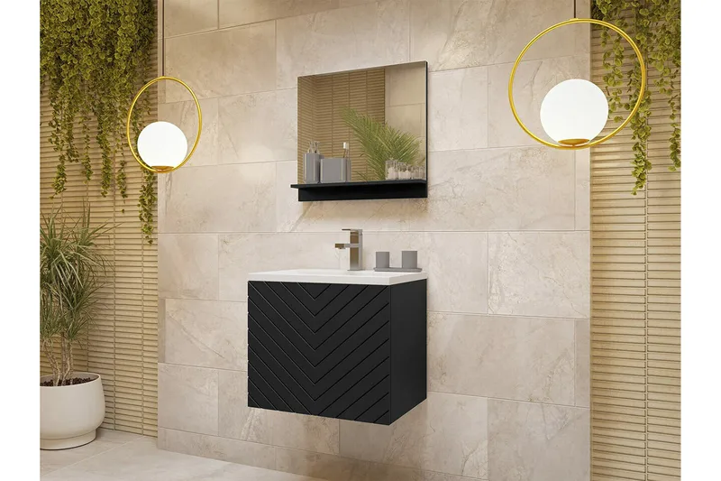 Kintore BadeværelseMøbelsæt - Sort - Hus & renovering - Køkken & bad - Badeværelse - Badeværelsesmøbler - Komplette møbelpakker