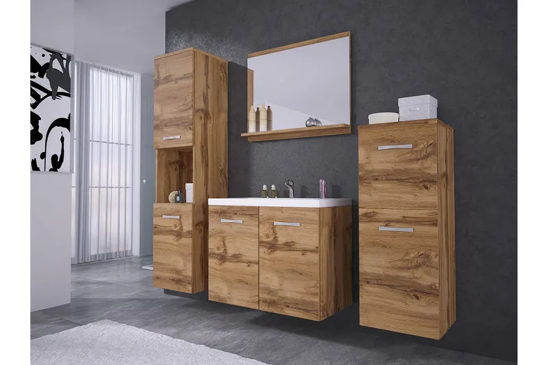 Malo Badeværelsessæt - Beige - Hus & renovering - Køkken & bad - Badeværelse - Badeværelsesmøbler - Komplette møbelpakker