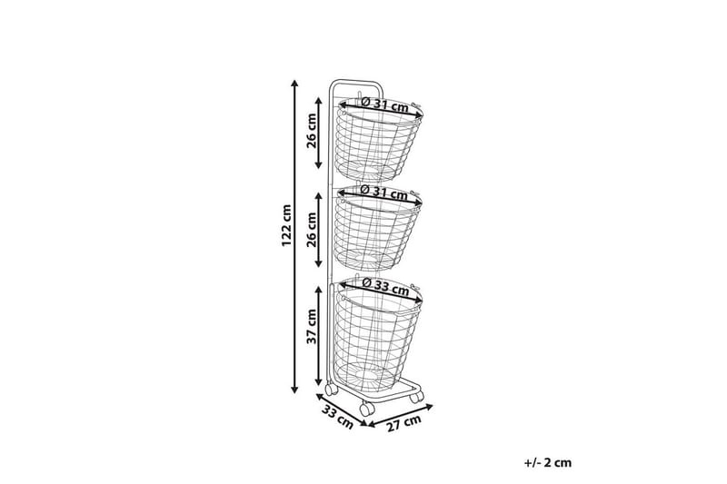 Kurv Ayapal Sølv - Sølv - Hus & renovering - Køkken & bad - Badeværelse - Badeværelsesmøbler - Rullevogn badeværelse