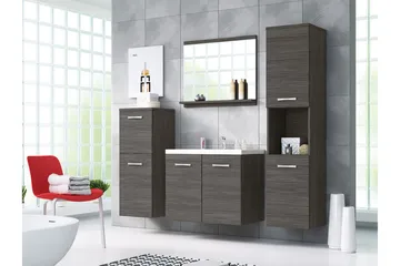 Malo Badeværelsessæt - Sort - Hus & renovering - Køkken & bad - Badeværelse - Badeværelsesmøbler - Komplette møbelpakker