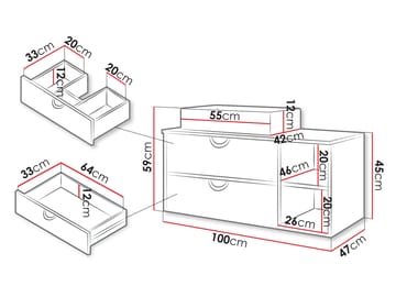 Merlinor badeværelseskommode - Lysebrun - Hus & renovering - Køkken & bad - Badeværelse - Badeværelsesmøbler - Badeværelsesopbevaring