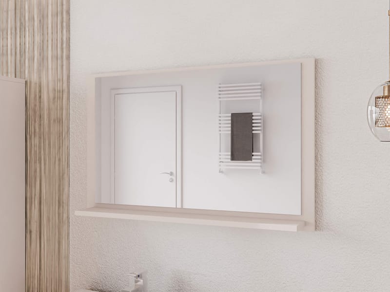 Merlinor vægspejl 80 cm - beige - Hus & renovering - Køkken & bad - Badeværelse - Badeværelsesmøbler - Badeværelsesspejl