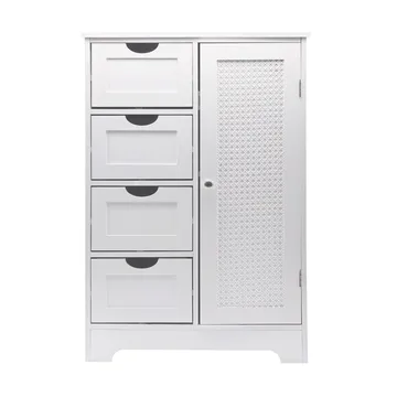 Moruna badeværelsesskab 55 cm - hvid og sølvfarvet - Hus & renovering - Køkken & bad - Badeværelse - Badeværelsesmøbler - Badeværelsesskab