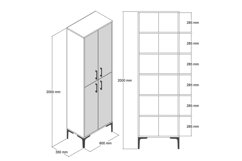 Retzow Badeværelsesskab 35x60 cm - Hvid - Badeværelsesskab - Vasketøjsskab - Vægskabe & højskabe