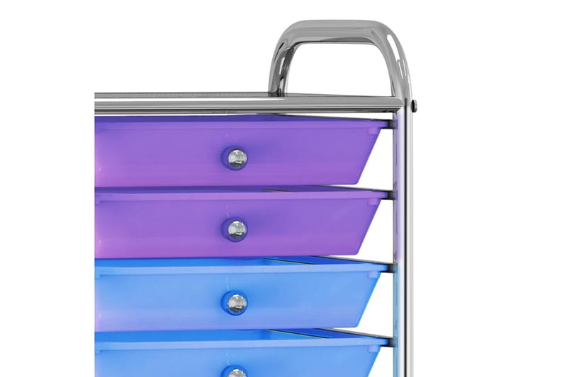 Rullebord Med 10 Skuffer Plastik Flerfarvet - Rullevogn badeværelse