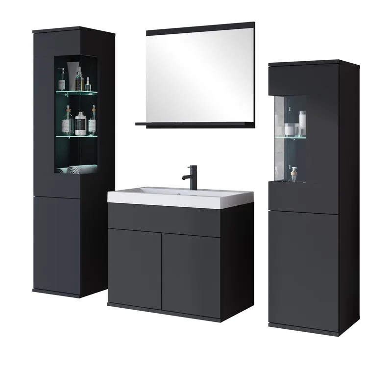 Serlin Badeværelsesmøbelsæt med LED-belysning, undefined