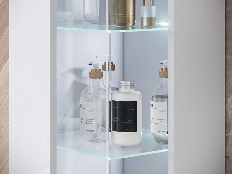 Serlin Badeværelsesmøbelsæt med LED-belysning - Hus & renovering - Køkken & bad - Badeværelse - Badeværelsesmøbler - Komplette møbelpakker