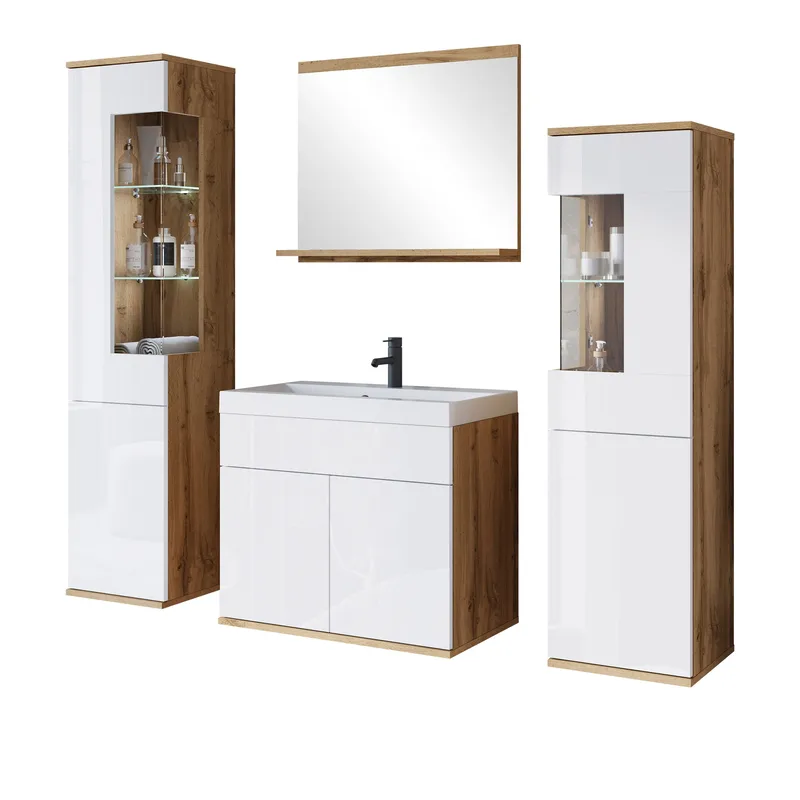 Serlin Badeværelsesmøbelsæt med LED-belysning, undefined