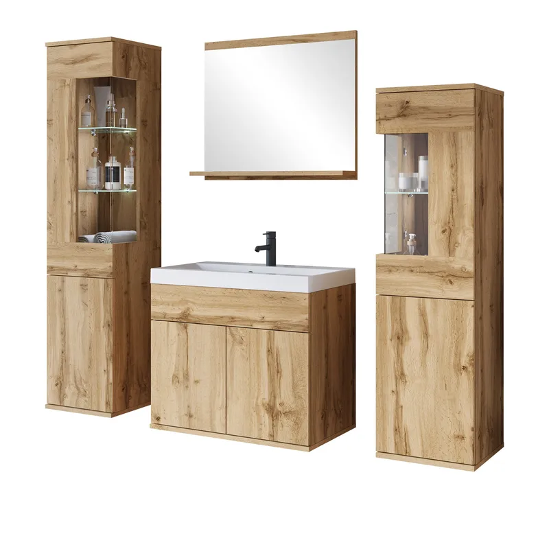 Serlin Badeværelsesmøbelsæt med LED-belysning, undefined