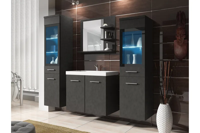 Somender Møbelsæt til Badeværelse 132 cm - Hus & renovering - Køkken & bad - Badeværelse - Badeværelsesmøbler - Komplette møbelpakker