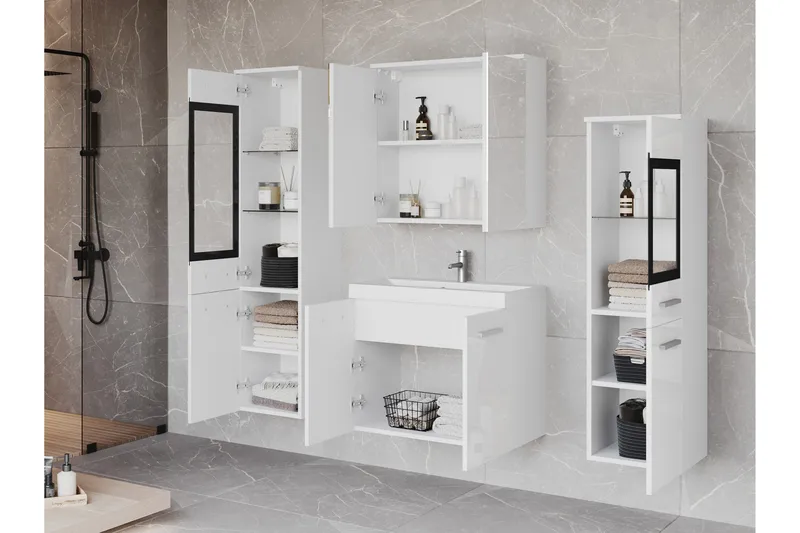 Somender Møbelsæt til Badeværelse 132 cm - Hus & renovering - Køkken & bad - Badeværelse - Badeværelsesmøbler - Komplette møbelpakker