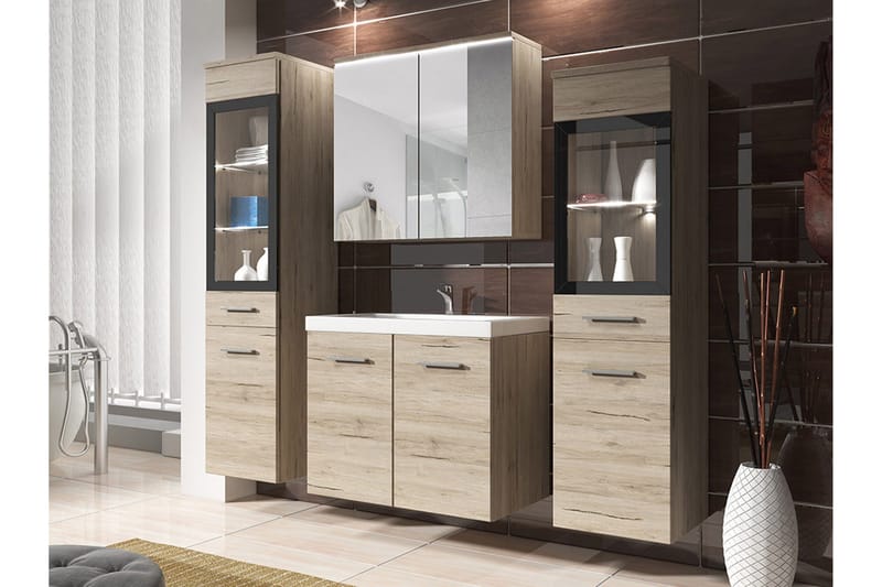 Somender Møbelsæt til Badeværelse 132 cm - Hus & renovering - Køkken & bad - Badeværelse - Badeværelsesmøbler - Komplette møbelpakker