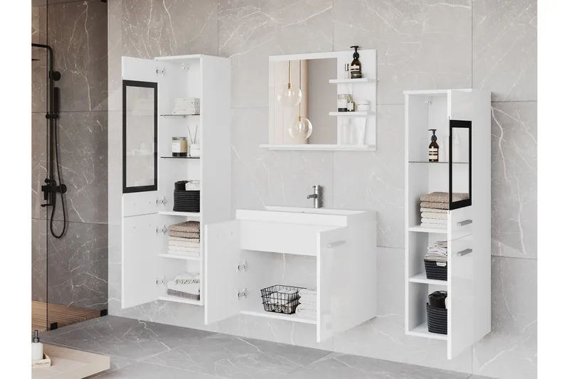 Somender Møbelsæt til Badeværelse 132 cm - Hus & renovering - Køkken & bad - Badeværelse - Badeværelsesmøbler - Komplette møbelpakker